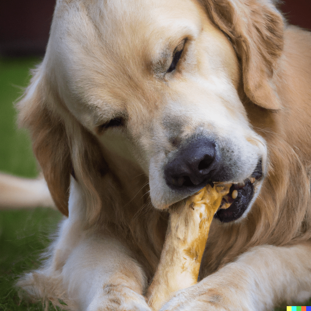 Golden retriever mangia ossa cotte