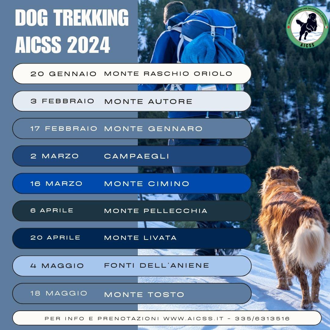 Calendario dog trekking Roma